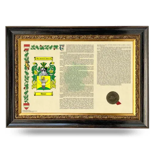 Hoser Armorial Landscape Framed - Heirloom