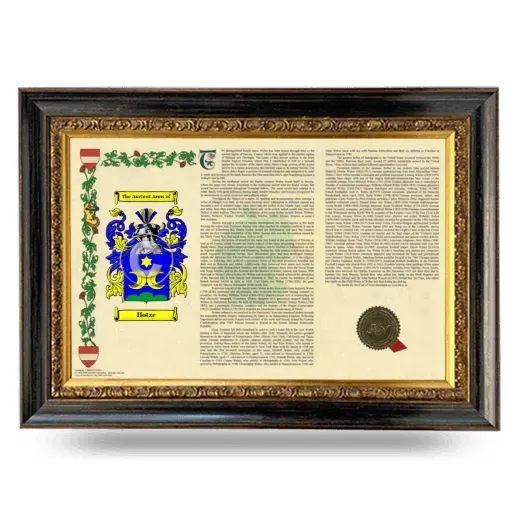 Hotze Armorial Landscape Framed - Heirloom