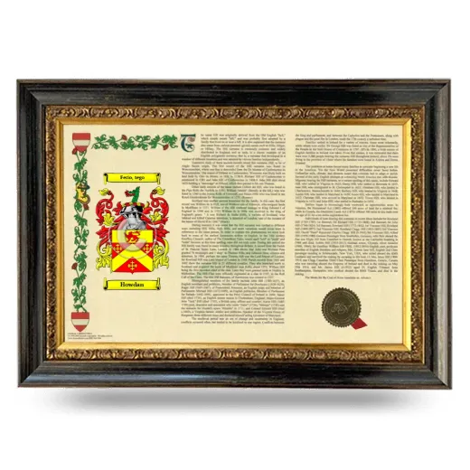 Howdan Armorial Landscape Framed - Heirloom