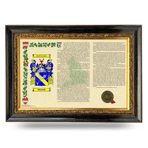Howorde Armorial Landscape Framed - Heirloom