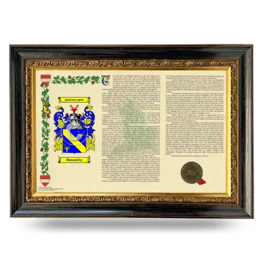 Howorthy Armorial Landscape Framed - Heirloom