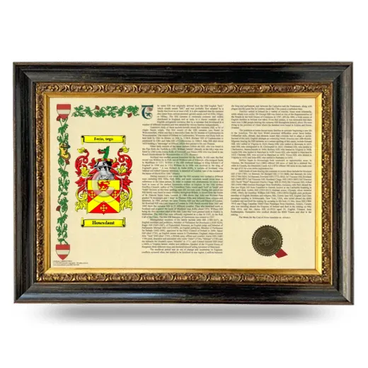 Howsdant Armorial Landscape Framed - Heirloom