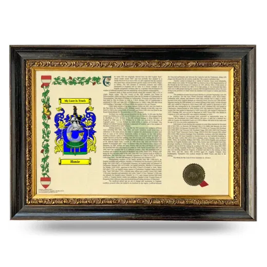 Hoxie Armorial Landscape Framed - Heirloom
