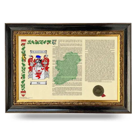Hoy Armorial Landscape Framed - Heirloom