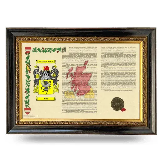 Hoy Armorial Landscape Framed - Heirloom