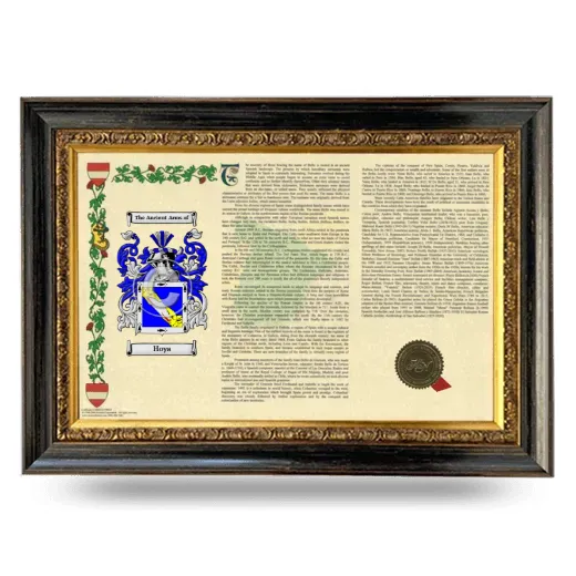Hoya Armorial Landscape Framed - Heirloom