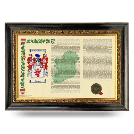 Hoyers Armorial Landscape Framed - Heirloom