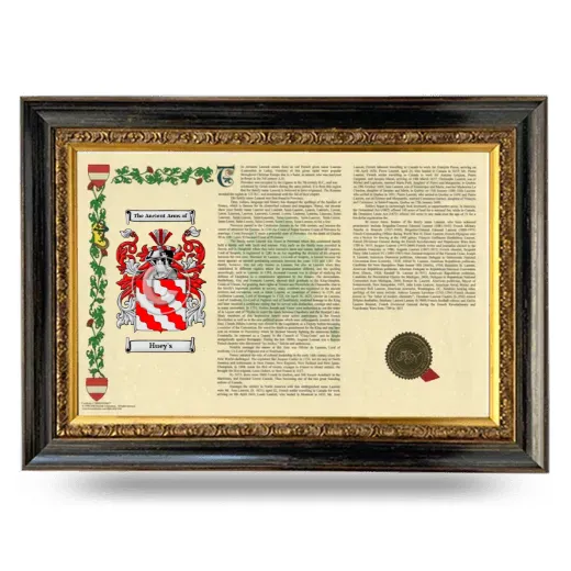 Huey's Armorial Landscape Framed - Heirloom