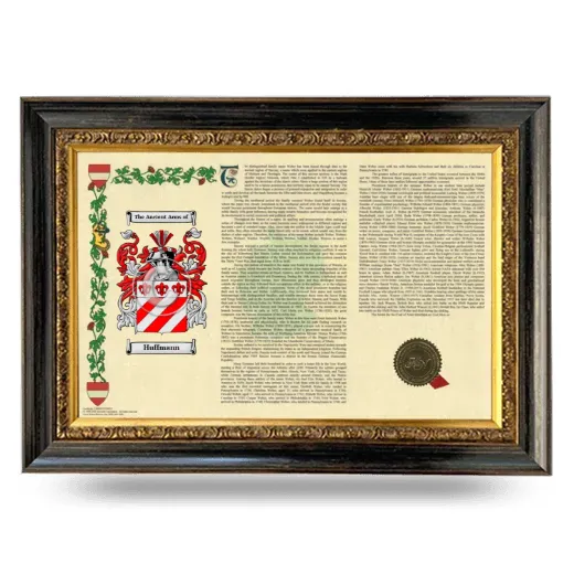 Huffmann Armorial Landscape Framed - Heirloom