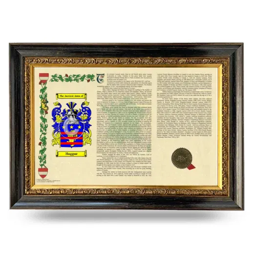 Huggue Armorial Landscape Framed - Heirloom