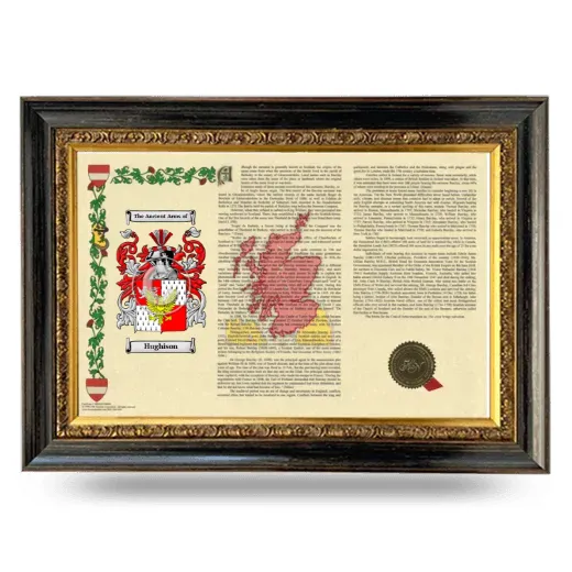 Hughison Armorial Landscape Framed - Heirloom