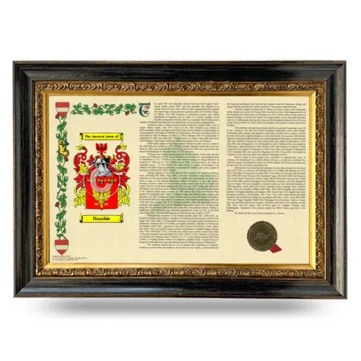 Humbie Armorial Landscape Framed - Heirloom