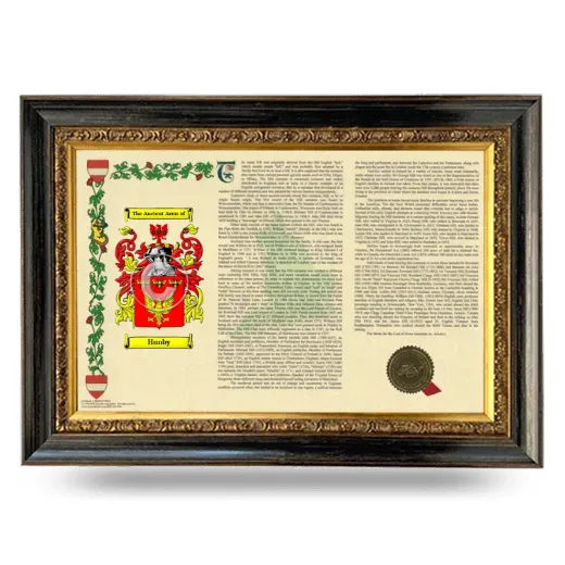 Hunby Armorial Landscape Framed - Heirloom