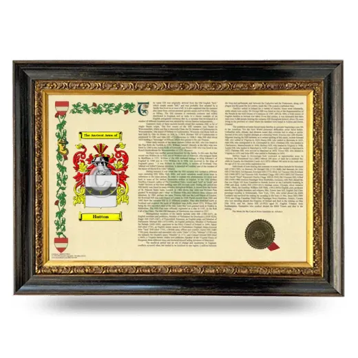 Hutton Armorial Landscape Framed - Heirloom