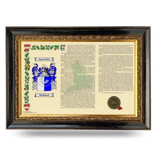 Hyckmind Armorial Landscape Framed - Heirloom