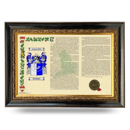 Hyckmint Armorial Landscape Framed - Heirloom