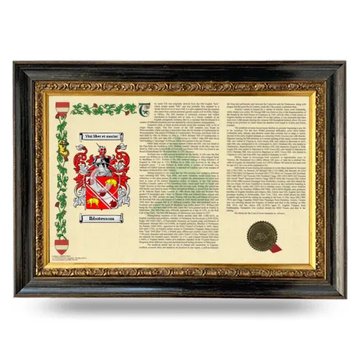 Ibbotessom Armorial Landscape Framed - Heirloom