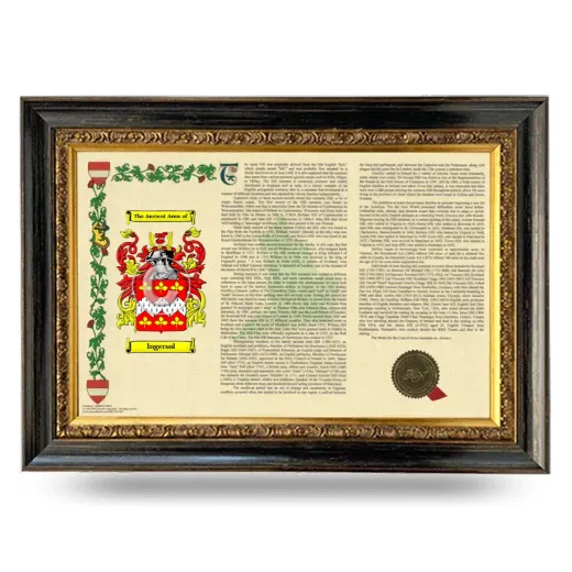 Ingersol Armorial Landscape Framed - Heirloom