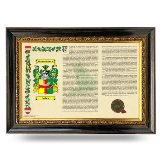 Ingham Armorial Landscape Framed - Heirloom