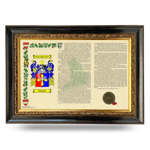 Ironsyde Armorial Landscape Framed - Heirloom