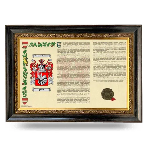 Jakob Armorial Landscape Framed - Heirloom