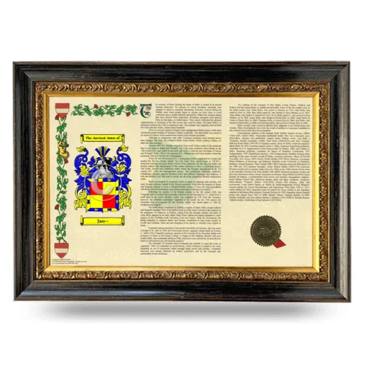 Jan-- Armorial Landscape Framed - Heirloom