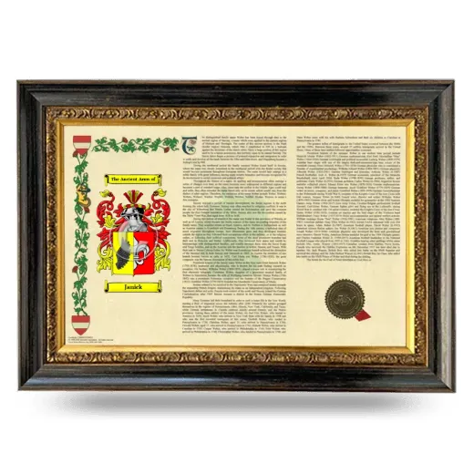 Janick Armorial Landscape Framed - Heirloom