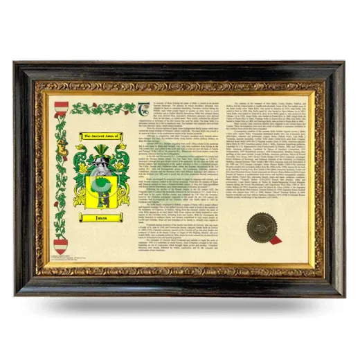 Jasas Armorial Landscape Framed - Heirloom