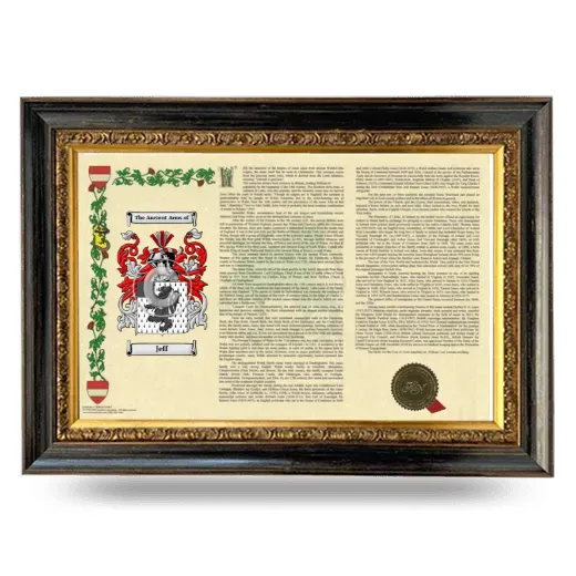 Jeff Armorial Landscape Framed - Heirloom