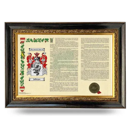 Jefferyes Armorial Landscape Framed - Heirloom