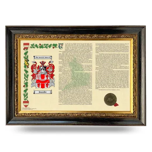 Jennefer Armorial Landscape Framed - Heirloom