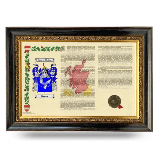 Jipsone Armorial Landscape Framed - Heirloom