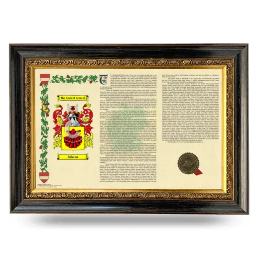 Johans Armorial Landscape Framed - Heirloom