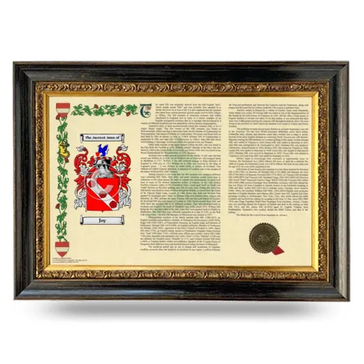 Joy Armorial Landscape Framed - Heirloom