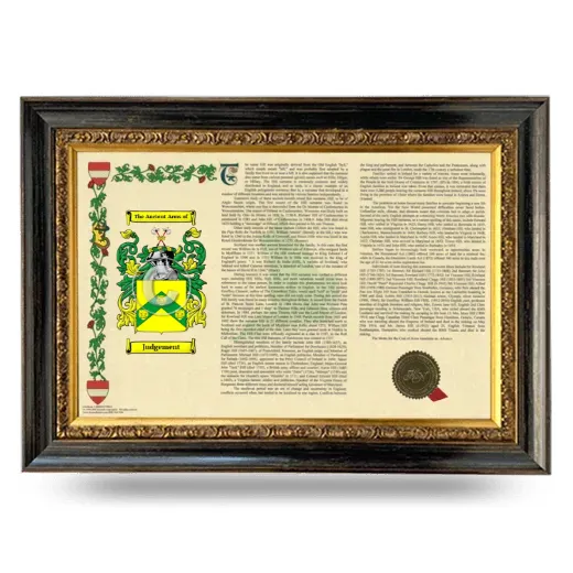 Judgement Armorial Landscape Framed - Heirloom