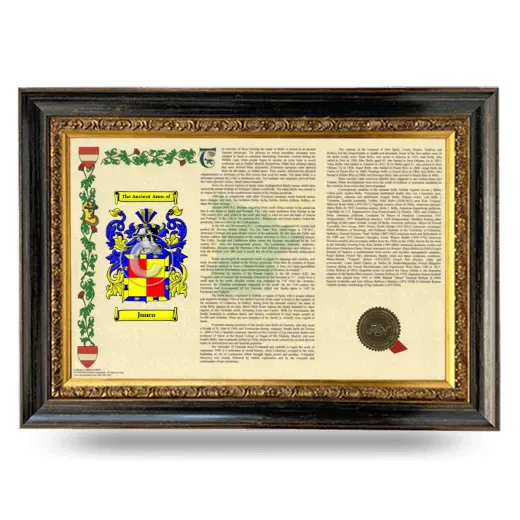 Junco Armorial Landscape Framed - Heirloom