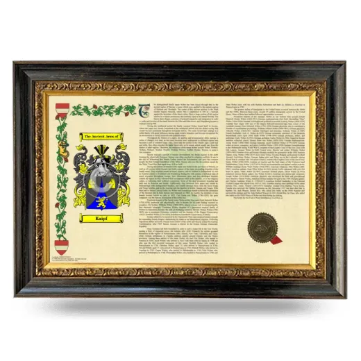 Kaipf Armorial Landscape Framed - Heirloom