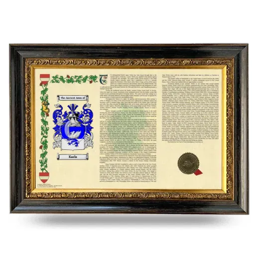 Karla Armorial Landscape Framed - Heirloom
