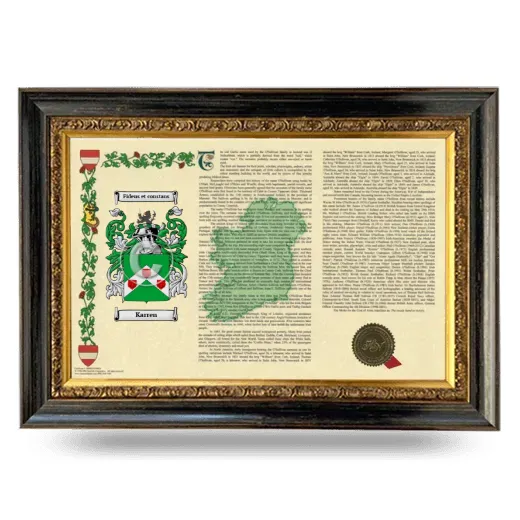 Karren Armorial Landscape Framed - Heirloom