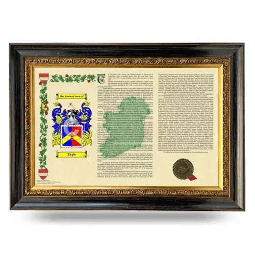 Kayle Armorial Landscape Framed - Heirloom