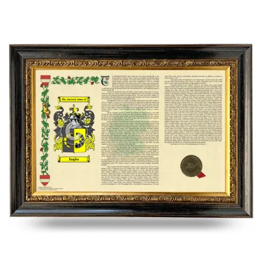Kegler Armorial Landscape Framed - Heirloom