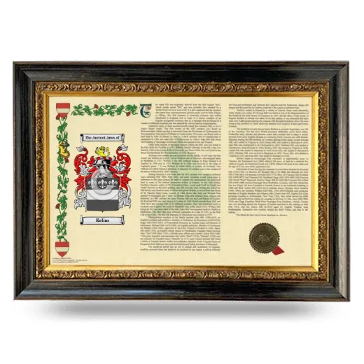 Kelim Armorial Landscape Framed - Heirloom