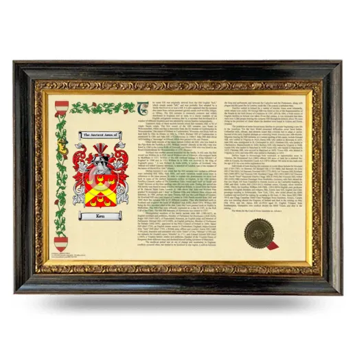 Ken Armorial Landscape Framed - Heirloom