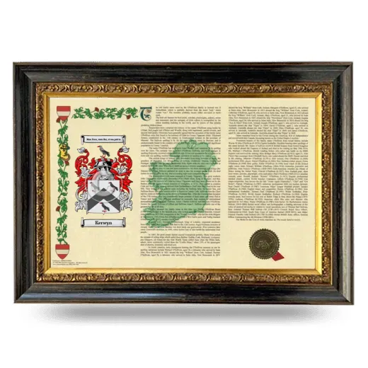 Kerwyn Armorial Landscape Framed - Heirloom
