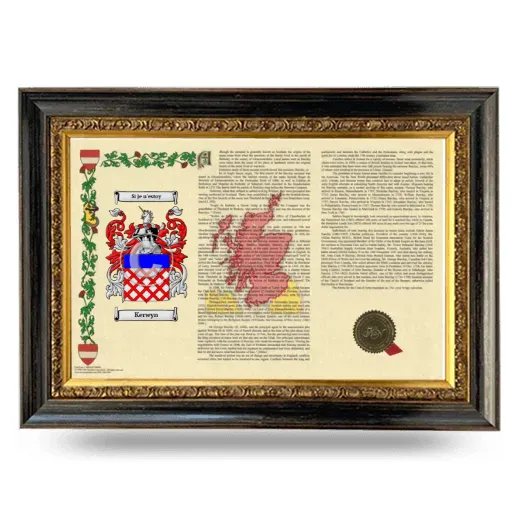 Kerwyn Armorial Landscape Framed - Heirloom