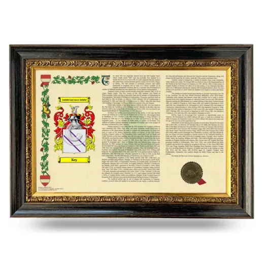 Key Armorial Landscape Framed - Heirloom
