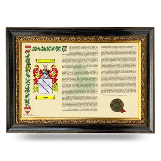 Keyes Armorial Landscape Framed - Heirloom