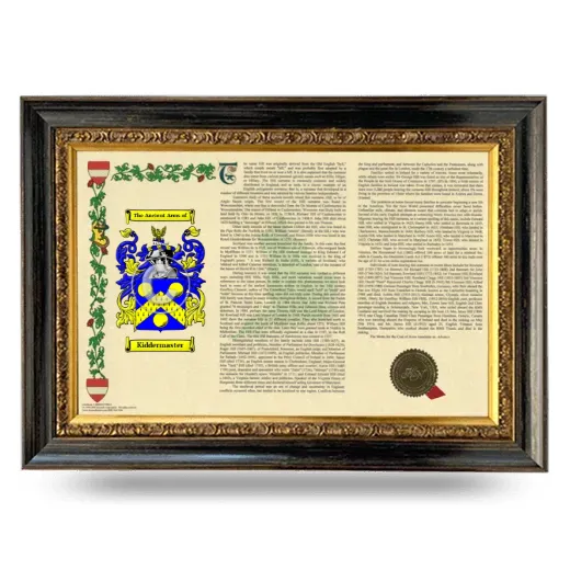 Kiddermaster Armorial Landscape Framed - Heirloom