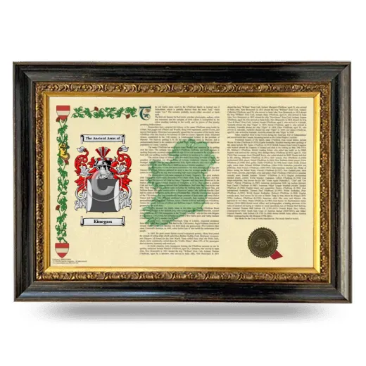 Kinegan Armorial Landscape Framed - Heirloom