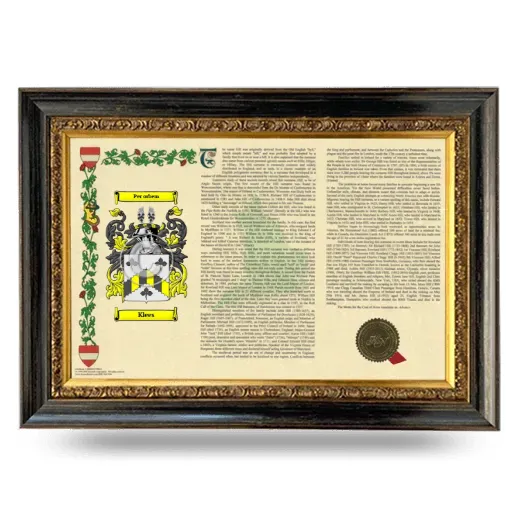 Klees Armorial Landscape Framed - Heirloom